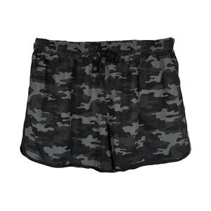 NWOT Tyomi 3X BLACK CAMO Women's Active Woven Running Shorts